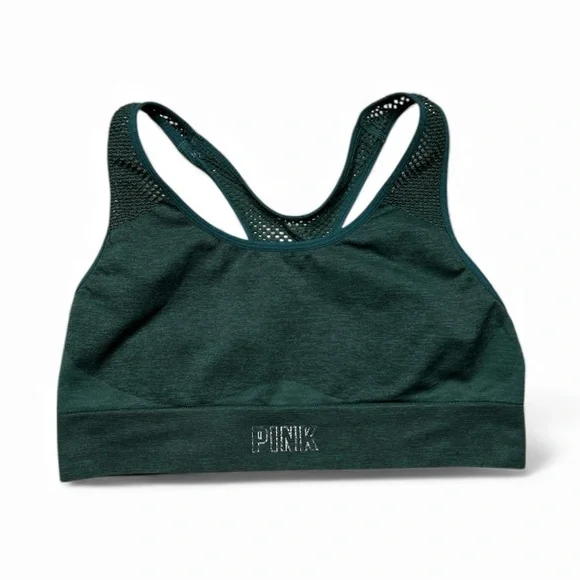 PINK Green Sports Bra - Picture 1 of 4